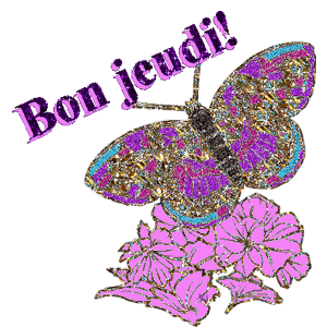 Gif animé Bon jeudi papillon